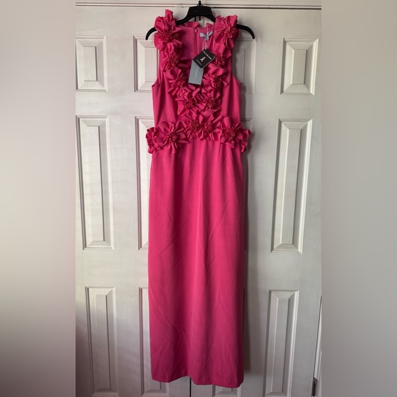 ANTONIO MELANI Vibrant Pink Maxi Dress/wedding guest/ prom dress - Picture 3 of 8